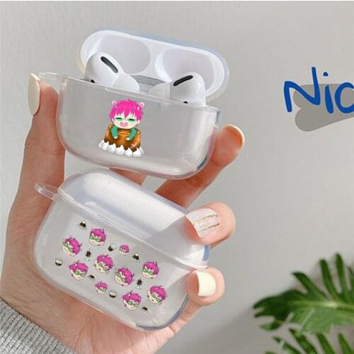 Japanese anime the disastrous life of saiki k Earphone case For airpods Pro soft Clear Capa wireless Bluetooth earphone Cover