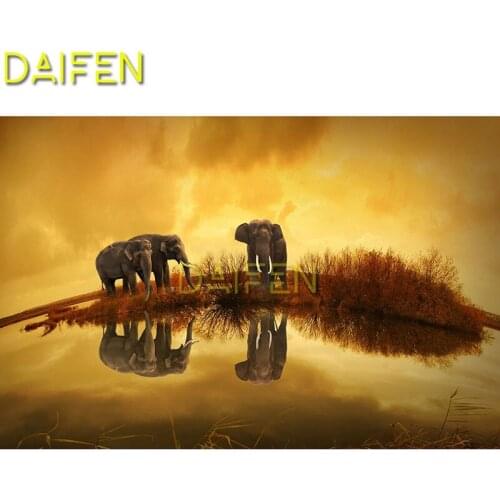 DIY 3D Diamond painting Thai elephant Full Round Diamond mosaic dusk Full Square Diamond embroidery Cross stitch Thai elephant