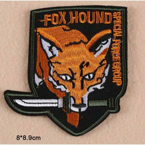 Fox Hound Iron On Embroidered Clothes Patches For Clothing Stickers Garment Wholesale