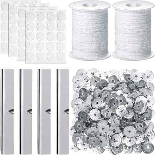 New DIY Candle Making Kit,Candle Wicks,Candle Centering Tool,Candle Wick Sticker for Candle Craft Making