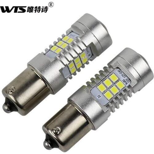 Wholesale 100piece car canbus led signal reverse lights DC 12V 21SMD 1156 BA15S auto LED white lamp tail blub for car styling