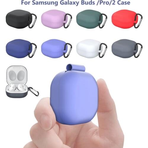 For Samsung Galaxy Buds Live /Buds Pro / Buds 2 Case Original Silicone keychain Carabiner Earphone Cover for Galaxy Buds 2 shell