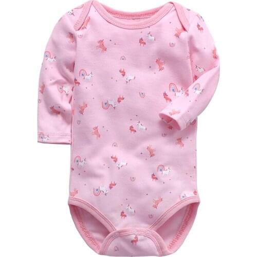 Baby Bodysuit 100% Cotton girl Clothes Long Sleeve O-Neck Jumpsuit Spring Autumn Kids Baby Boy girl Outfits Clothes 0-24month