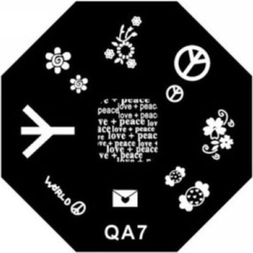 QA new design stamping plate Manicure Nail Image Stamp Template Envelope Sunflower QA07