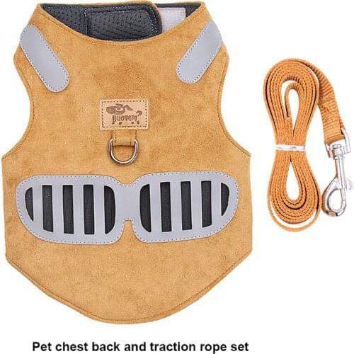 Suede Breathable Cat Harness and Leash Set Puppy Kitten Walking Straps For Reflective Pet Cat Chest Vest Harness Cat Product