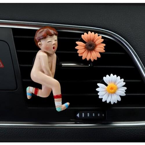 Funny Creative Car Vent Car Air Freshener Handmade Resin Material Cool Car Fragrance Perfect Gift Car Decoration Solid Perfume