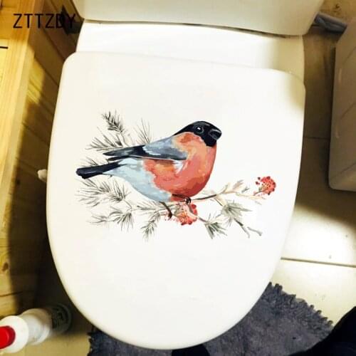ZTTZDY 25CM×15.9CM Exquisite Hand-Painted Bird Bathroom Toilet Sticker Home Bedroom Wall Decoration T2-0956