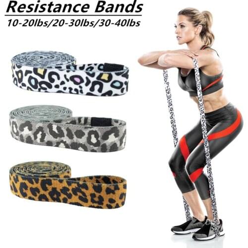1pcs 10-40 lbs Leopard Print Yoga Resistance Band Gym Fitness Pilates Elastic Belt Latin Dance Sport Tape