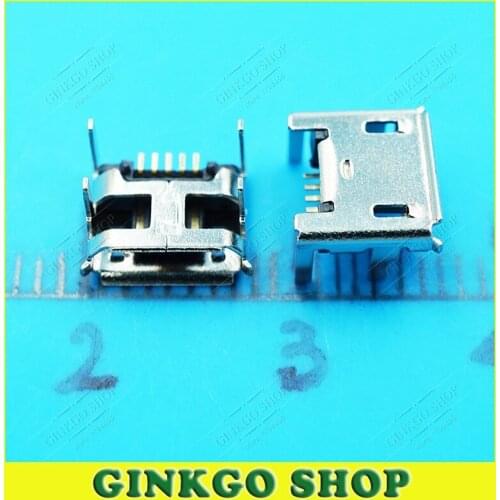 10pcs/lot Micro USB Female Sockect Connector Tail Port 4dip fOOT