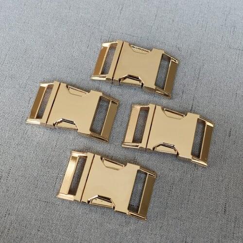 10 Pieces Golden 25mm Metal Backpack strap Buckle Quick Side Release Buckle for Bracelet DIY Dog Collar Strap Webbing Outdoor