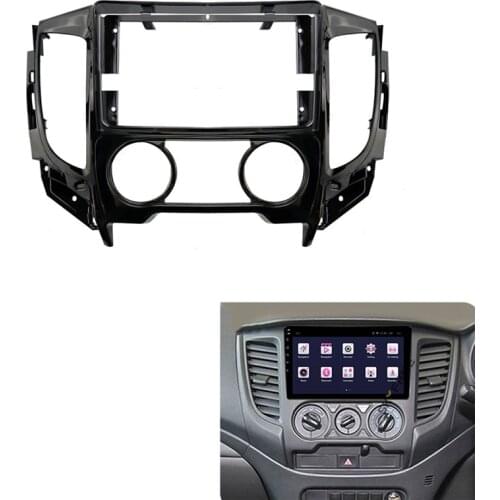 9inch Car Fascia Double Din Dvd Frame Audio Fitting Adaptor Panel Dashboard for Mitsubishi Triton KJ/KK/KL/ L200 2015