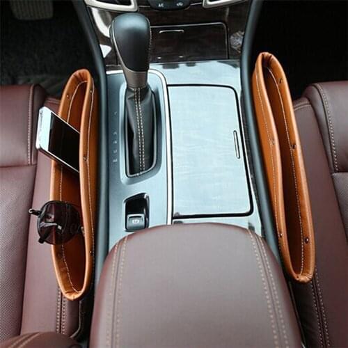 Car Seat Console Gap Filler Pocket Car Seat Seam Storage Box Seat Catcher For Mitsubishi AUDI SUBARU RENAULT FORD NISSAN HONDA