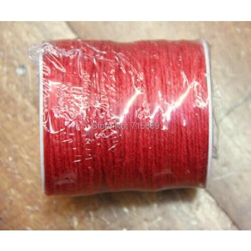 Free Ship 3mm 100meters / Row Red DIY Jewelry Round Cord Hemp Rope-Hemp Twine-Flax Kraft String-Hang Tag String
