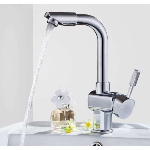 Free shipping Hot cold bathroom basin faucet with single holder single hole zinc alloy bathroom basin water tap