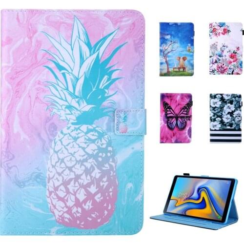 Color Cartoon Pattern Support Protective Cover Case for Samsung Galaxy Tab A 10.1 2016 T585 T580 SM-T580 T580N Cases