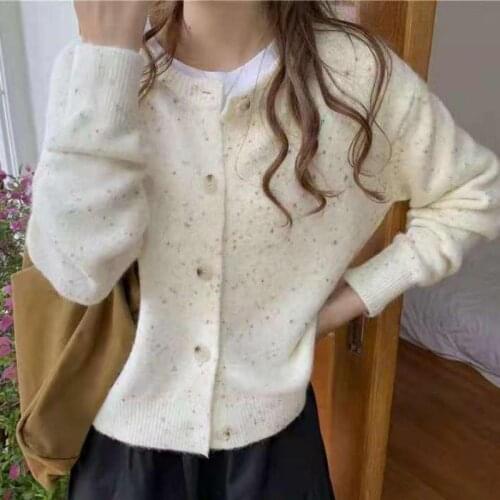 Long Knitted Cardigan Women New Autumn Loose Wearout O-neck Sweater Women Short Coat Women Jersey Mujer