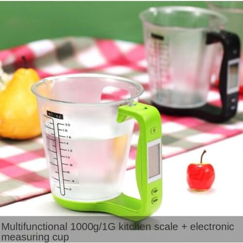Electronic Measuring Cup Kitchen Scales With LCD Display Digital Beaker Host Weigh Temperature Measurement Cups