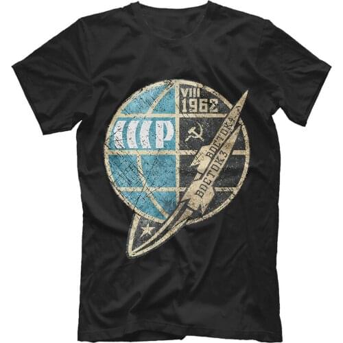 CCCP Rocket-Carrier Vostok Soviet Space Programm T-Shirt. Summer Cotton Short Sleeve O-Neck Mens T Shirt New S-3XL