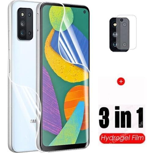 3 in 1 Hydrogel Film For Samsung Galaxy F52 5G Screen Protector & Camera Lens For Svmsung F 52 E5260 Protective Film Not Glass