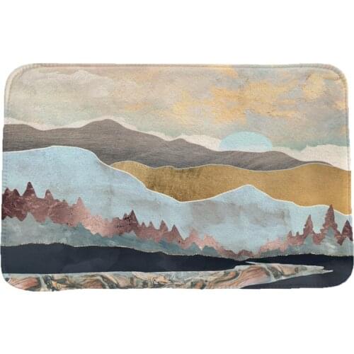 Mountain Range Mountains Creative Printing Carpets and Rugs for Bedroom Living Room Carpet Kitchen Bathroom Anti-Slip Floor Mats