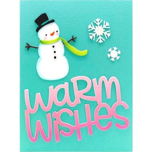 JMCRAFT English Letters Of Warm Wishes Metal Cutting Dies DIY Scrapbook Handmade Paper Craft Metal Steel Template Dies