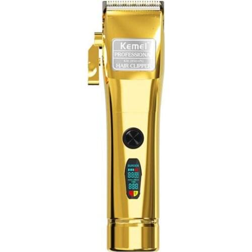 Kemei hair trimmer KM-2850pg rechargeable hair clipper cordless haircut machine beard trimmer LCD clipper oil head clipper white