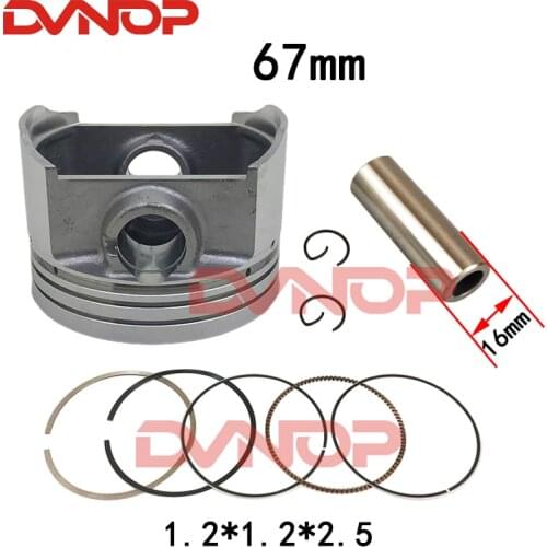 Motorcycle 67mm Piston Pin 16mm Ring 1.2*1.2*2.5mm Set Kit Assembly For Zongshen CG250 CG 250 Egine Spare Parts