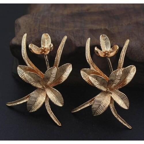 10pcs Brass Casted Leaf Branch Connectors Orchid Flower Pendant Charms Quality DIY Bridal Necklace Wedding Jewelry Accessories