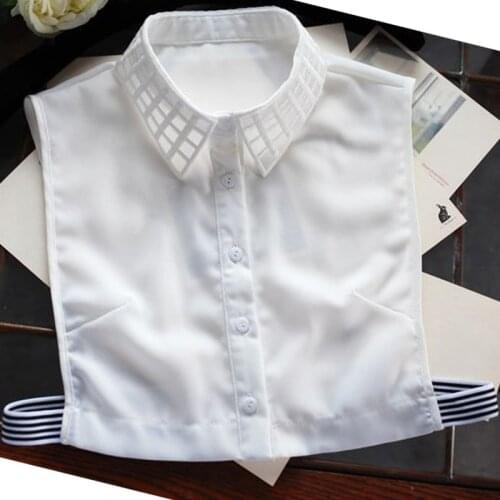 Handmade Fashion sweater high-quality Blouse detachable false fake collar spring pedal pearl flower root yarn collar