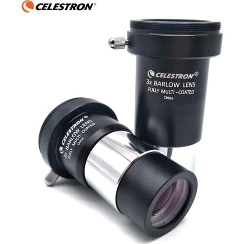 Celestron 1.25" 2x 3x Barlow Lens Fully Multi Coated Metal M42x0.75 Thread Astronomy Monocular Binoculars Telescope Eyepiece