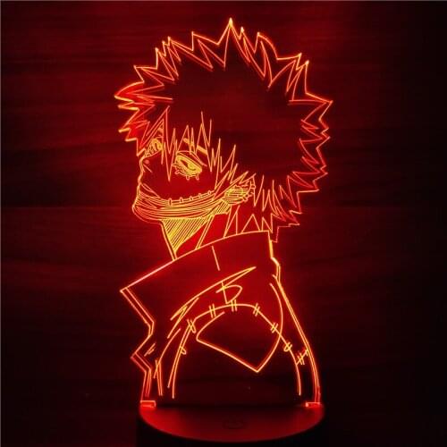 My Hero Academia Dabi 3D Night Light Bedroom Decor Lamp Home Decoration Lampara Creative Anime Figures Lights Boku No Hero Lamps