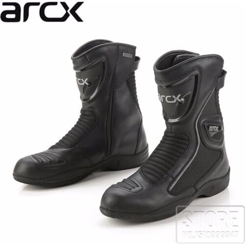 ARCX Motorcycle Leather Calf Boots men waterproof gear Racing shoes Touring Chopper motorbike Racing L60568 Hiking boots