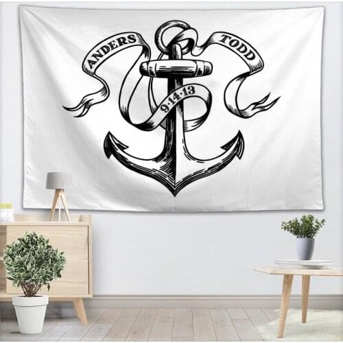 Custom Anchor tapestry wall hanging tapestry home decoration rectangle bedroom wall art tapestry 140X250cm