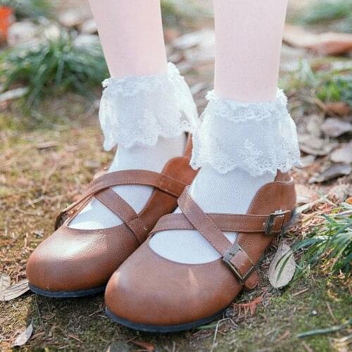 5 pair Lace socks female lace socks Japanese cute Korean summer lolita dance princess socks Sen retro socks