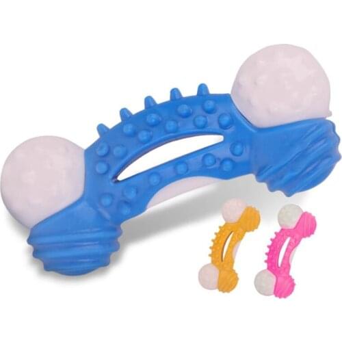 New Creative Classic Fashion Teeth Grinding Toys Funny Interactive Bone Shape Toy For Dogs Cats 3 Colors Chewing Pets Puppy Supp
