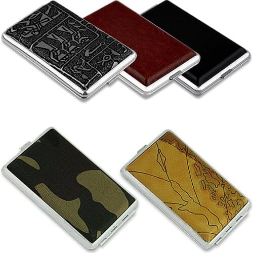 Personality Creative Vintage Cigars Cigarettes Tobacco Metal Case Holder Box Cover Pouch Container Holder Pocket Gift Box