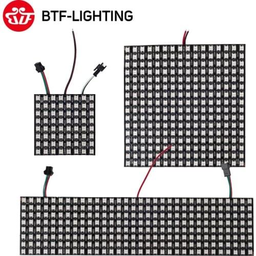 WS2812B panel screen 8*8 16*16 8*32 Digital Flexible Individually Addressable Color SMD5050 RGB WS2812pixel DC5V