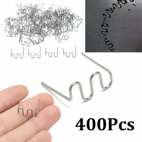 400 Pcs/Set Precut 0.8mm WStainless Steel Wave Flat Hot Staples For Plastic Stapler Repair Welder Universal Accessories