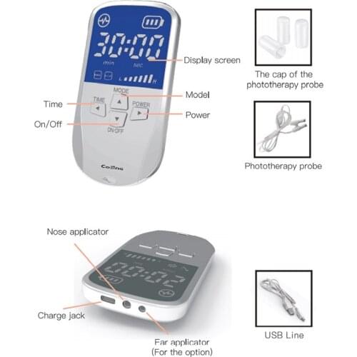 Portable Otitis Media,Tinnitus Low Level Laser Treatment Device.Pain Relief Device.Without Side Effects