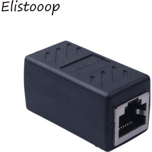 Elistooop RJ45 Female To Female Network Ethernet LAN Splitter Connector Transfer Head RJ45 Adapter Coupler