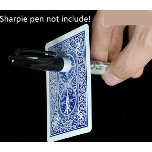 Sharpie Through Card (Gimmick Card ) Magic Tricks Penetrate Signed Card Magia Close Up Street Gimmick Illusion Props