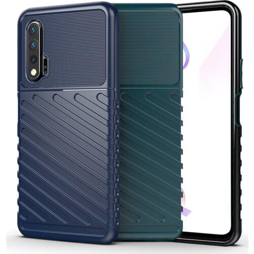 Silicone Carbon Fiber Phone Case for HUAWEI Nova 6 Case Soft TPU Armor Cover for HUAWEI Nova 6 SE Case Coque Fundas nova 6se