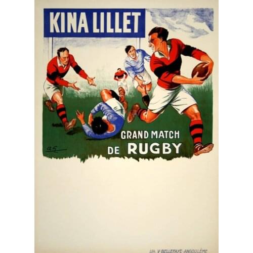 Vintage Rugby American Football Grand Match Poster Canvas Painting DIY Wall Paper Posters Home Decor Gift