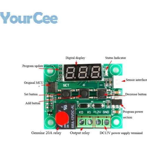 XH-W1209 5V 12V 24V 220V Mini Waterproof Digital Display Thermostat Temperature Control Sensor Switch Module XH W1209