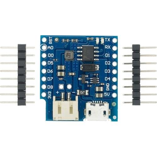 Battery Shield V1.2.0 For WEMOS D1 mini single lithium battery charging & boost