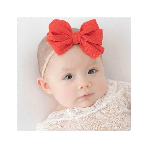 10pcs Newborn Kids Small Ribbon Bow Tie Headband Girls DIY Elastic Thin Head Bands Hairbands Baby Hair Accessories