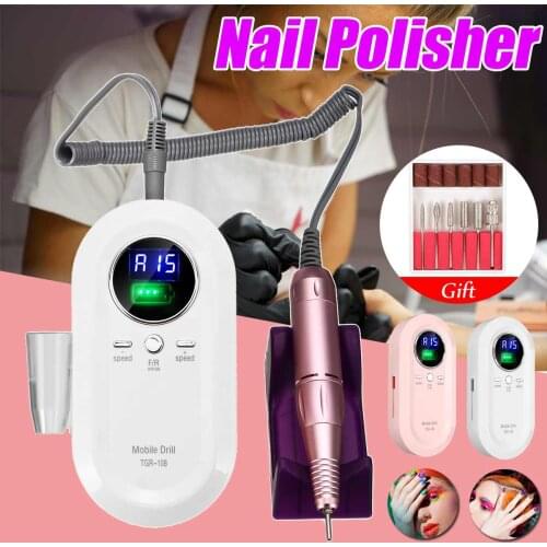 35000RPM Nail Drill Pen Machine Nail Drill Bits Set Portable Nail Polisher For Manicure Pedicure Gel Nail Drill Polishing Device