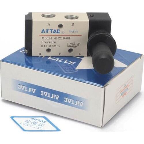 5 Way pneumatic hand lever operated valve 4H210-08 Airtac free for fittings and muffler