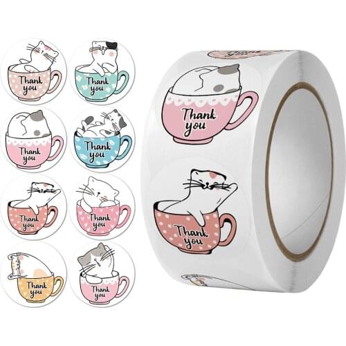 500pcs Gift Sealing Stickers Thank you Love Design Diary Scrapbooking Stickers Festival Birthday Party Gift Decorations Labels