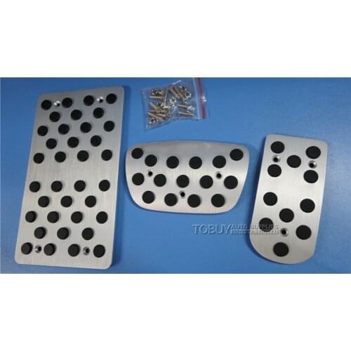 DEE Car Accessory For Toyota Prado VX GX TX LC FJ150 non-slip pedals,aluminium gas/accelerator/brake/footrest plate pad stickers